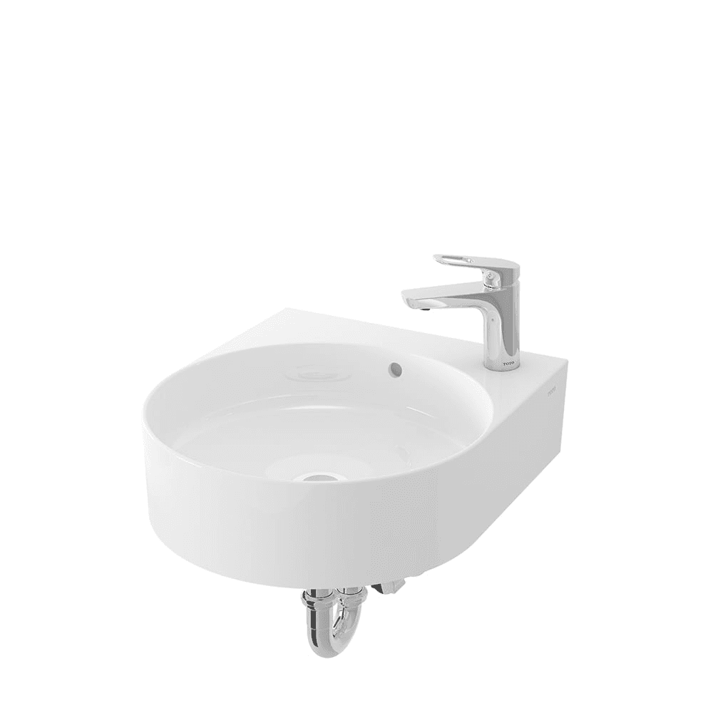 TOTO LW575JRW/F WALL HUNG LAVATORY 1 TAP HOLE