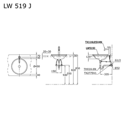 https://admin.bangunanxpress.com/storage/2426/TOTO-LW519J-SELF-RIMMING-LAVATORY.png color option