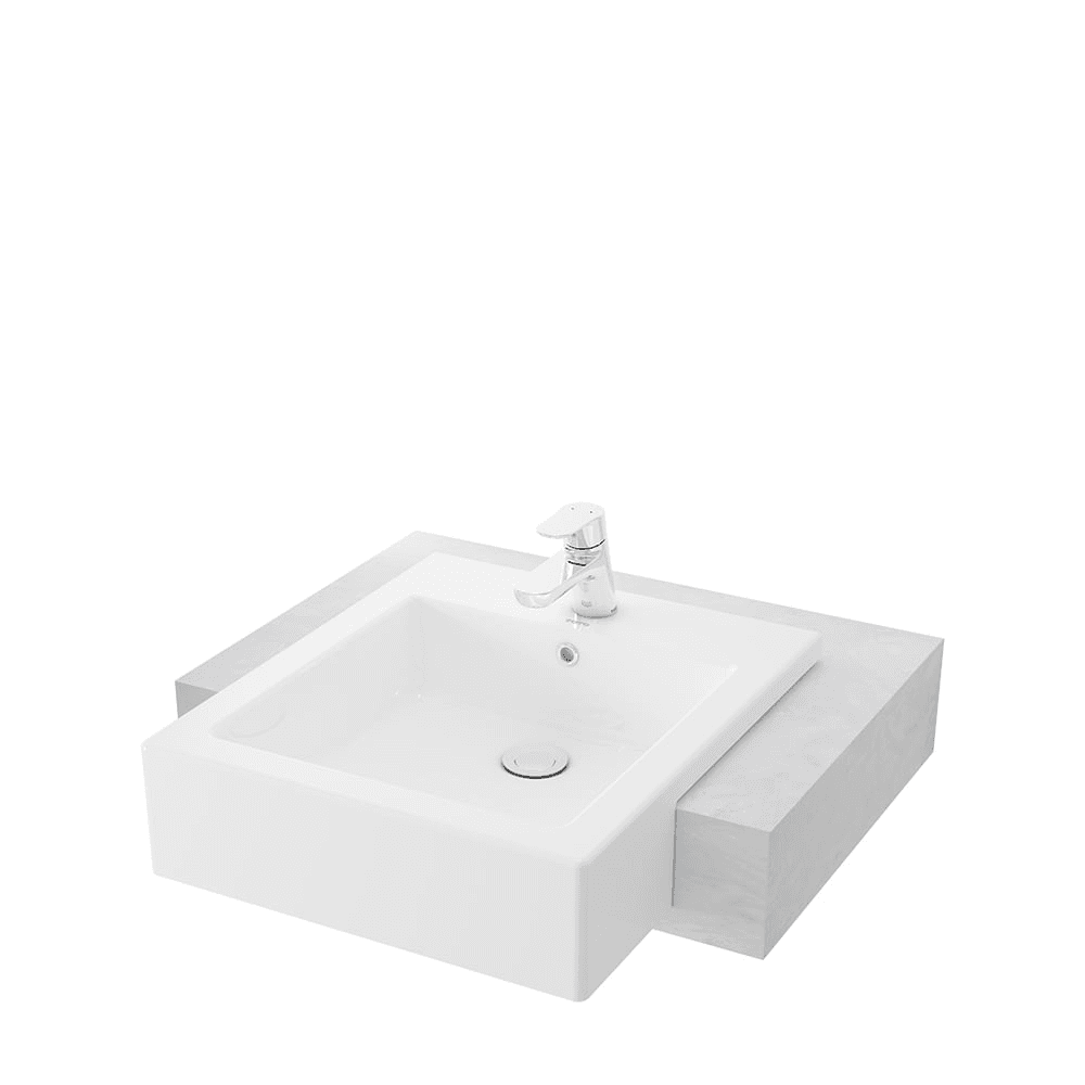 TOTO LW642CJW/F SEMI RECESSED COUNTER LAVATORY 1LB