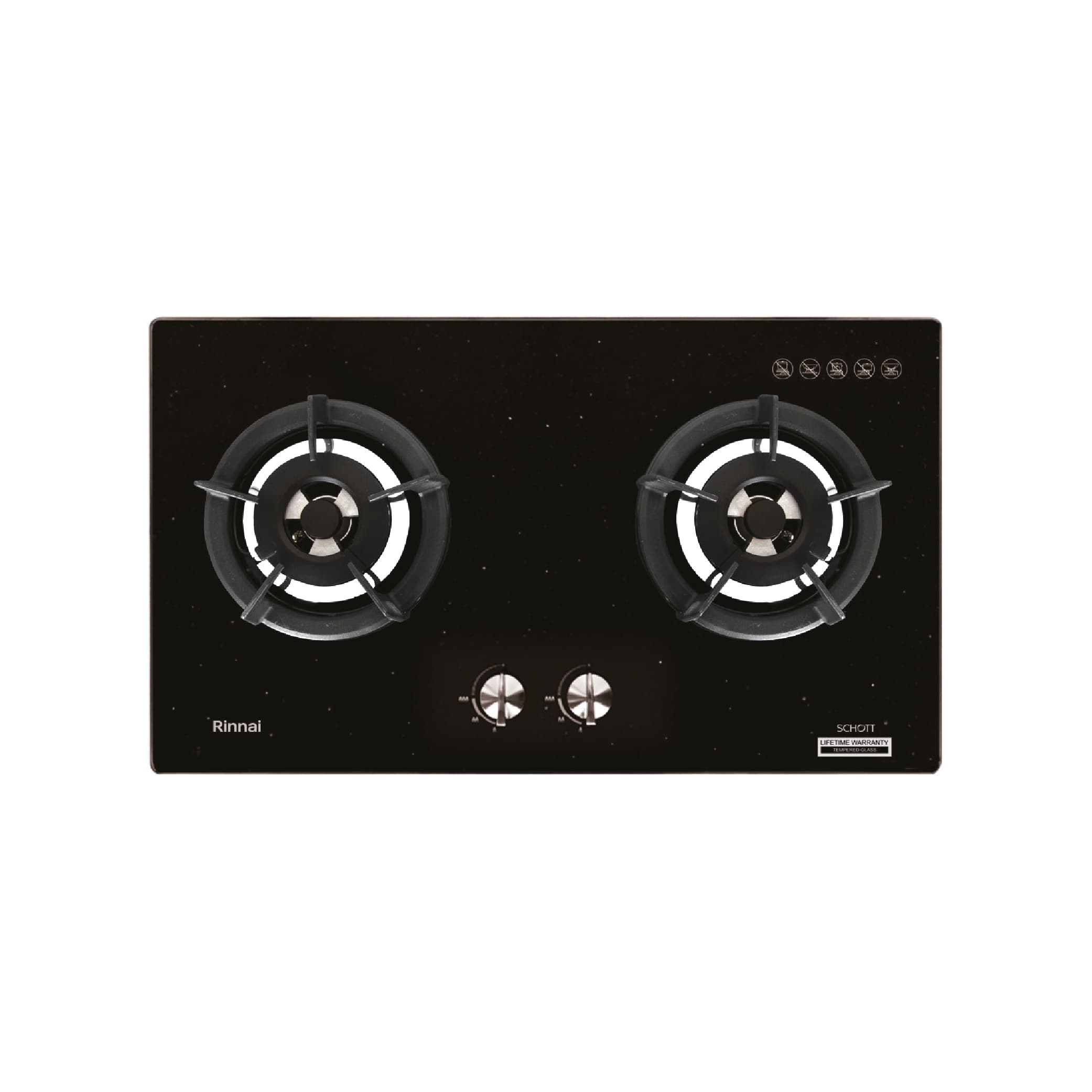 RINNAI RB-2GH-C BUILT-IN-HOB 70CM - RINNAI RB-2GH-C(SB) HOB 60CM SPARKLING BLACK