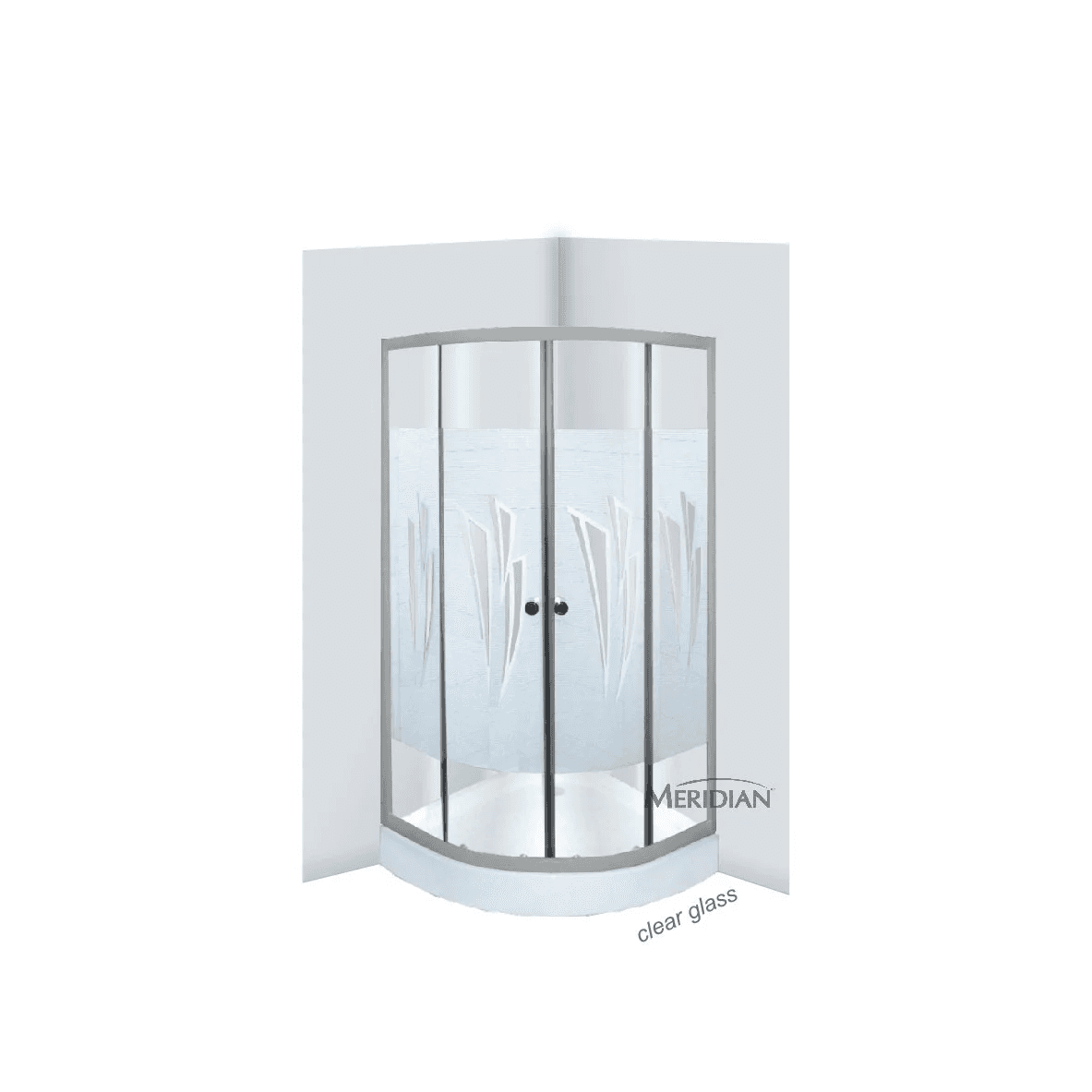 MERIDIAN SSC-05 SHOWER BOX+TRAY WHITE OVAL 90X90X193