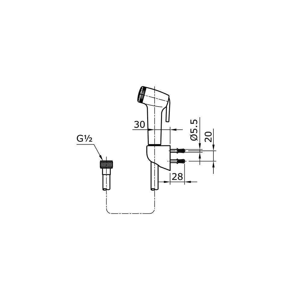 TOTO THX20NB#W WHITE TOILET SHOWER